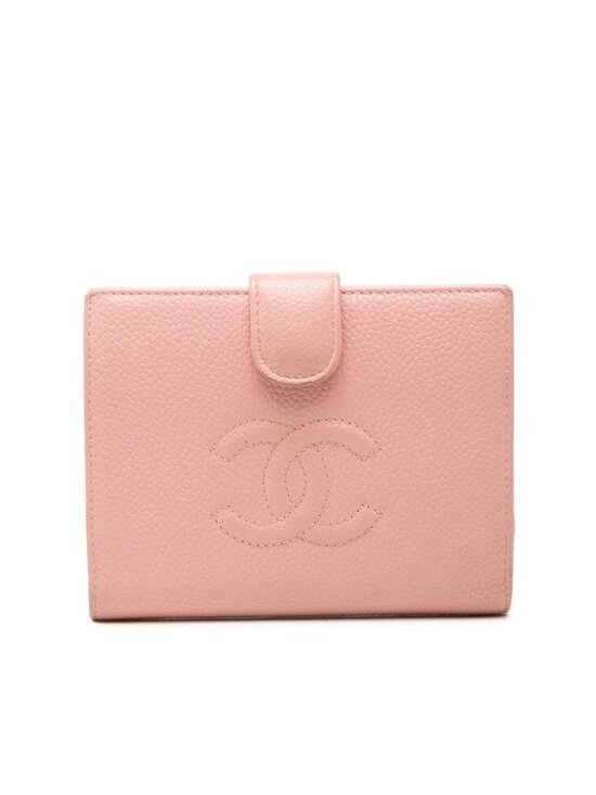 Chanel Handbags - Chanel CC Logo Bifold Wallet Pink Caviar Leather